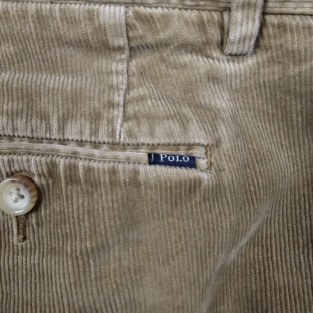 Polo Ralph Lauren Pants Mens 36x32 Corduroy Tan Khaki Preppy Utility Workwear - Picture 12 of 16